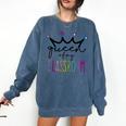 Queen Of My Classroom Colorful Teacher For Men Women Comfort Colors Sweatshirt Denim Queen Of My Classroom Colorful Teacher For Men Women Comfort Colors Sweatshirt Denim