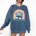 Rainbow AAC Awareness Month SPED Teacher SLP Communication Comfort Colors Sweatshirt Denim Rainbow AAC Awareness Month SPED Teacher SLP Communication Comfort Colors Sweatshirt Denim