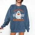 Read More Books Cute Ghost Reading Book Teacher Halloween Comfort Colors Sweatshirt Denim