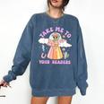 Take Me To Your Readers Alien Teacher Halloween Literacy Comfort Colors Sweatshirt Denim Take Me To Your Readers Alien Teacher Halloween Literacy Comfort Colors Sweatshirt Denim