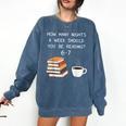 Reading 67 Six Seven Meme English Teacher Book Lover Comfort Colors Sweatshirt Denim