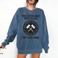 Real Goths Sack Rome History Teacher Comfort Colors Sweatshirt Denim