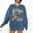 There's Room On My Broom For You Too Teacher Halloween Comfort Colors Sweatshirt Denim