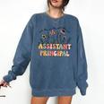 Retro Floral Assistant Principal Shirt For Teachers Day Comfort Colors Sweatshirt Denim Retro Floral Assistant Principal Shirt For Teachers Day Comfort Colors Sweatshirt Denim