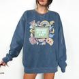 Retro Hooray It's Art Day Art Teacher Back To School Women Comfort Colors Sweatshirt Denim