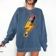 Retro Pencil Pencil Back To School Teacher Student Comfort Colors Sweatshirt Denim Retro Pencil Pencil Back To School Teacher Student Comfort Colors Sweatshirt Denim