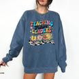 Retro Teaching Future Leaders Groovy Teacher Back To School Comfort Colors Sweatshirt Denim Retro Teaching Future Leaders Groovy Teacher Back To School Comfort Colors Sweatshirt Denim