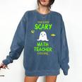 Scary Math Teacher Costume Halloween Lazy Easy Christmas Comfort Colors Sweatshirt Denim Scary Math Teacher Costume Halloween Lazy Easy Christmas Comfort Colors Sweatshirt Denim