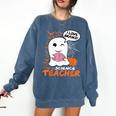 Science Teacher Cute Ghost Halloween Teacher Men Women Comfort Colors Sweatshirt Denim Science Teacher Cute Ghost Halloween Teacher Men Women Comfort Colors Sweatshirt Denim