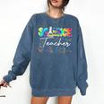 Science Teacher Tie Dye First Day Of School Back To School Men Women Girls Kids Comfort Colors Sweatshirt Denim