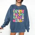 In My Second Grade Era Teachers Women Back To School Girls Comfort Colors Sweatshirt Denim