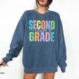 Second Grade Team Heart Teacher Student Back To School Girls Comfort Colors Sweatshirt Denim Second Grade Team Heart Teacher Student Back To School Girls Comfort Colors Sweatshirt Denim