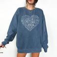 Social Emotional Learning Heart Counselor Teacher SEL Kind Comfort Colors Sweatshirt Denim