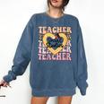 Social Studies Teacher Pencil Heart Leopard Back To School Comfort Colors Sweatshirt Denim Social Studies Teacher Pencil Heart Leopard Back To School Comfort Colors Sweatshirt Denim