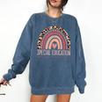 Special Education Shirt Teacher SPED Leopard Boho Rainbow Comfort Colors Sweatshirt Denim Special Education Shirt Teacher SPED Leopard Boho Rainbow Comfort Colors Sweatshirt Denim