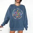 Special Education Teacher Autism Awareness For Men Women Comfort Colors Sweatshirt Denim Special Education Teacher Autism Awareness For Men Women Comfort Colors Sweatshirt Denim