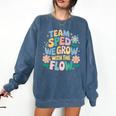 Special Education Teacher Team SPED Grow With The Flow Comfort Colors Sweatshirt Denim Special Education Teacher Team SPED Grow With The Flow Comfort Colors Sweatshirt Denim