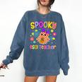 Spooky ESOL Teacher Halloween ESOL Teaching Coquette Comfort Colors Sweatshirt Denim Spooky ESOL Teacher Halloween ESOL Teaching Coquette Comfort Colors Sweatshirt Denim