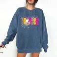 Spooky Halloween Teacher Para Counselor SPED Preppy Boo Kids Comfort Colors Sweatshirt Denim