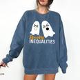 Spooky Inequalities Ghosts Halloween Math Teacher Comfort Colors Sweatshirt Denim Spooky Inequalities Ghosts Halloween Math Teacher Comfort Colors Sweatshirt Denim