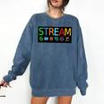 Stream Technology Robotics Shirt For Teachers And Students Premium Tri-Blend Comfort Colors Sweatshirt Denim Stream Technology Robotics Shirt For Teachers And Students Premium Tri-Blend Comfort Colors Sweatshirt Denim