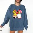 Student Teacher Coquette Bow Pencil Back To School First Day Comfort Colors Sweatshirt Denim Student Teacher Coquette Bow Pencil Back To School First Day Comfort Colors Sweatshirt Denim
