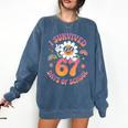 I Survived 67 Days Of School Groovy Retro Teachers Girls Comfort Colors Sweatshirt Denim I Survived 67 Days Of School Groovy Retro Teachers Girls Comfort Colors Sweatshirt Denim