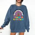 It Takes A Big Heart To Shape Little Minds Teacher Assistant Comfort Colors Sweatshirt Denim It Takes A Big Heart To Shape Little Minds Teacher Assistant Comfort Colors Sweatshirt Denim