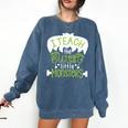 I Teach The Cutest Little Monsters Halloween Teacher Spooky Comfort Colors Sweatshirt Denim