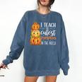 I Teach The Cutest Pumpkins In The Patch Fall Autumn Teacher Comfort Colors Sweatshirt Denim I Teach The Cutest Pumpkins In The Patch Fall Autumn Teacher Comfort Colors Sweatshirt Denim