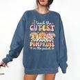 I Teach The Cutest Pumpkins In The Patch Teacher Retro Comfort Colors Sweatshirt Denim I Teach The Cutest Pumpkins In The Patch Teacher Retro Comfort Colors Sweatshirt Denim