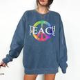 Teach Peace For Teachers And Educators Counselor Comfort Colors Sweatshirt Denim Teach Peace For Teachers And Educators Counselor Comfort Colors Sweatshirt Denim