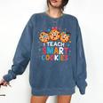 I Teach Smart Cookies Cute Back To School Teacher Comfort Colors Sweatshirt Denim I Teach Smart Cookies Cute Back To School Teacher Comfort Colors Sweatshirt Denim