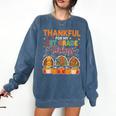 Teach Thanksgiving Teacher Thankful For My 1st Grade Turkeys Comfort Colors Sweatshirt Denim Teach Thanksgiving Teacher Thankful For My 1st Grade Turkeys Comfort Colors Sweatshirt Denim