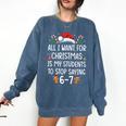 Teacher 67 Christmas Six Seven 6-7 For Men Women Humor Comfort Colors Sweatshirt Denim Teacher 67 Christmas Six Seven 6-7 For Men Women Humor Comfort Colors Sweatshirt Denim