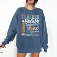 Teacher Besties Because Going Crazy Alone Is Not As Much Fun Comfort Colors Sweatshirt Denim Teacher Besties Because Going Crazy Alone Is Not As Much Fun Comfort Colors Sweatshirt Denim