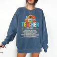Teacher Definition Teaching School Teacher Men Women Comfort Colors Sweatshirt Denim