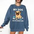Teacher My Dog Ate My Lesson Plans School Staff Comfort Colors Sweatshirt Denim