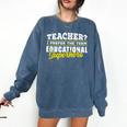 Teacher Educational Superhero School Teachers Comfort Colors Sweatshirt Denim Teacher Educational Superhero School Teachers Comfort Colors Sweatshirt Denim