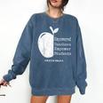 Teacher Empower Student Teacher Protest Supporter Red For Ed Comfort Colors Sweatshirt Denim Teacher Empower Student Teacher Protest Supporter Red For Ed Comfort Colors Sweatshirt Denim