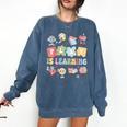 Teacher Groovy Play Is Learning Back To School Comfort Colors Sweatshirt Denim Teacher Groovy Play Is Learning Back To School Comfort Colors Sweatshirt Denim