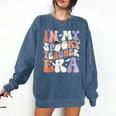 Teacher Halloween In My Spooky Teacher Era Retro Groovy Comfort Colors Sweatshirt Denim Teacher Halloween In My Spooky Teacher Era Retro Groovy Comfort Colors Sweatshirt Denim