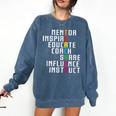 Teacher Inspirational Educator Favorite School Teacher Men Women Girls Kids Comfort Colors Sweatshirt Denim