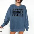 Teacher Life Jail Inmate Prisoner Halloween Costume Comfort Colors Sweatshirt Denim Teacher Life Jail Inmate Prisoner Halloween Costume Comfort Colors Sweatshirt Denim