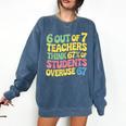 Teacher Overuse 67 Teacher Comfort Colors Sweatshirt Denim