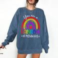 Teacher You Are a Rainbow Of Possibilities Funny Comfort Colors Sweatshirt Denim