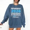 Teacher Retirement Class Of 2026 Loading Retired Comfort Colors Sweatshirt Denim