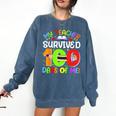 My Teacher Survived 100 Days Of Me 100 Days Of School Comfort Colors Sweatshirt Denim My Teacher Survived 100 Days Of Me 100 Days Of School Comfort Colors Sweatshirt Denim