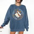 Teacher Will Trade Students For Candy Easy Halloween Costume Comfort Colors Sweatshirt Denim