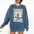 Teachers Love Brains Halloween Costume Boo Trick Teach Comfort Colors Sweatshirt Denim Teachers Love Brains Halloween Costume Boo Trick Teach Comfort Colors Sweatshirt Denim